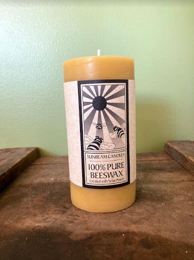 Sunbeam Candle Beeswax Pillar 3x6